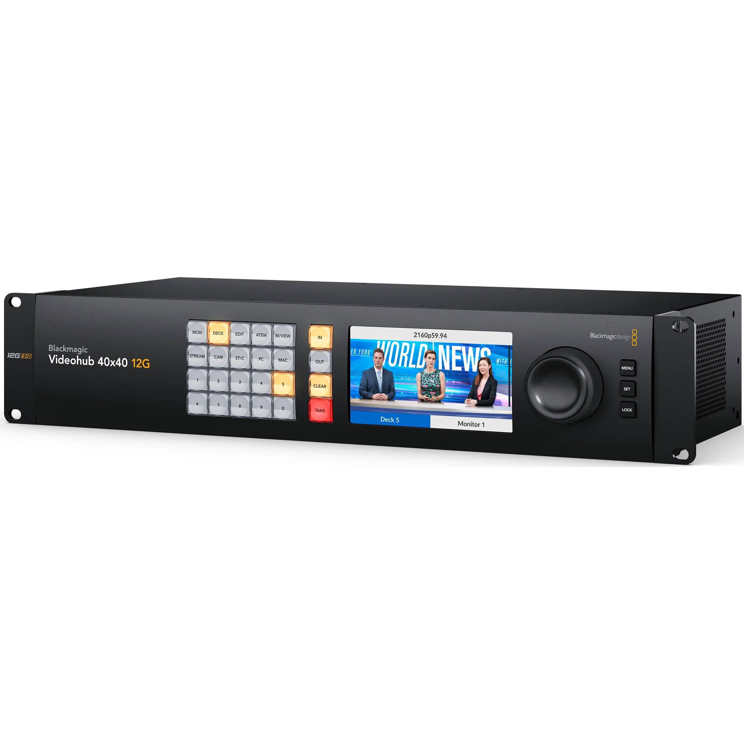 Blackmagic Design Videohub 40x40 12G video router with control panel